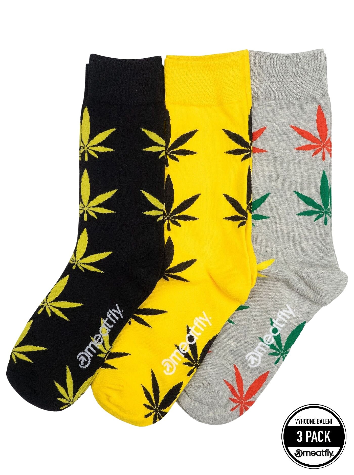 Socken Meatfly Lexy 3 Pack - Ganja