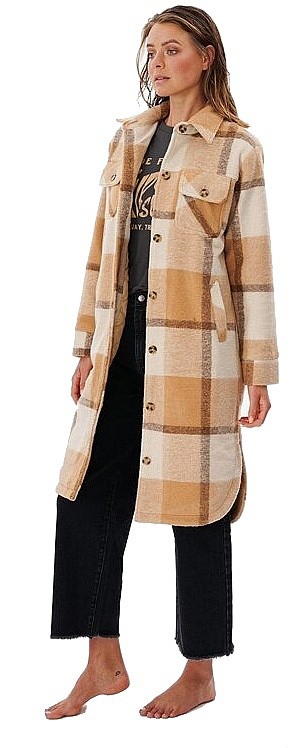 abrigo Rip Curl Breeze Check - Camel - women´s