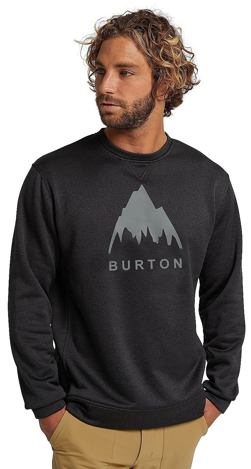 bluză Burton Oak Crew - True Black Heather - men´s