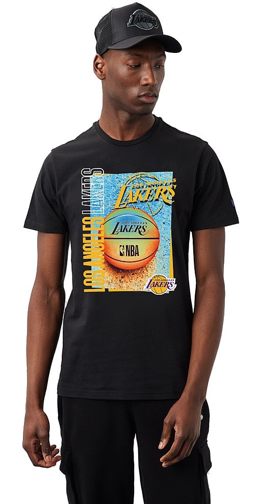 T-shirt New Era Hoop Graphic NBA Los Angeles Lakers - Black/Trip
