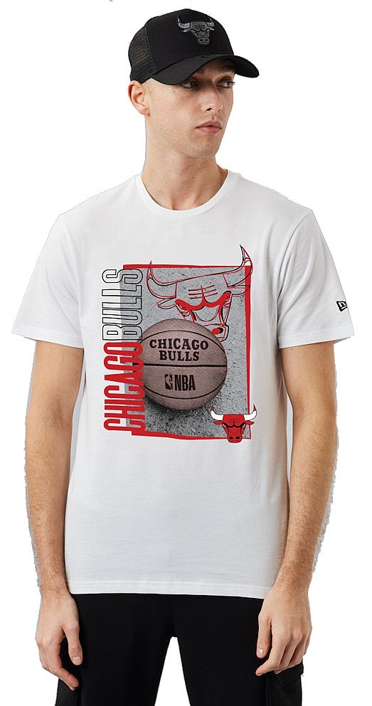 T-shirt New Era Hoop Graphic NBA Chicago Bulls - White/Fade/Dark Red