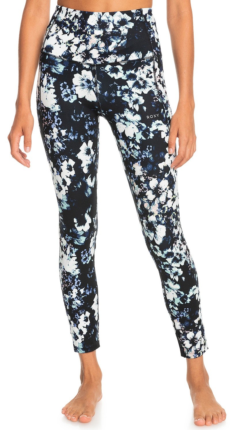 legginsy Roxy Sublime Sunshine Printed - KVJ7/True Black Black Flowers