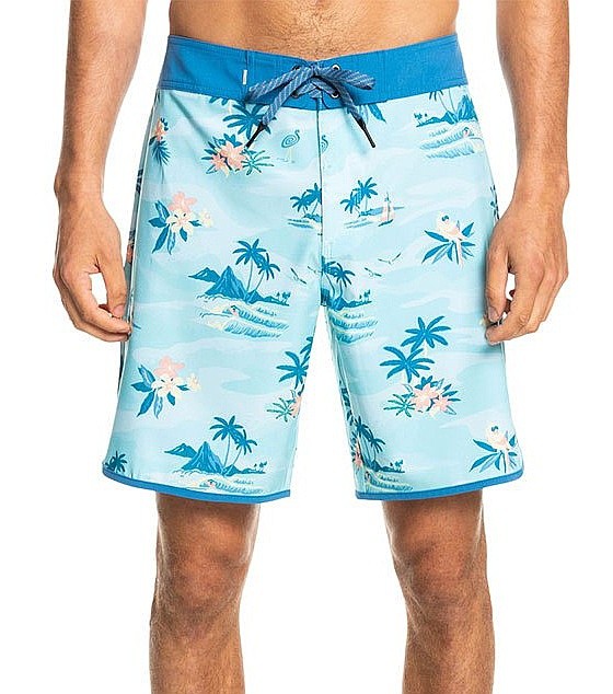 плавательные шорты Quiksilver Surfsilk Scallop 19 - BGD6/Angel Blue - men´s