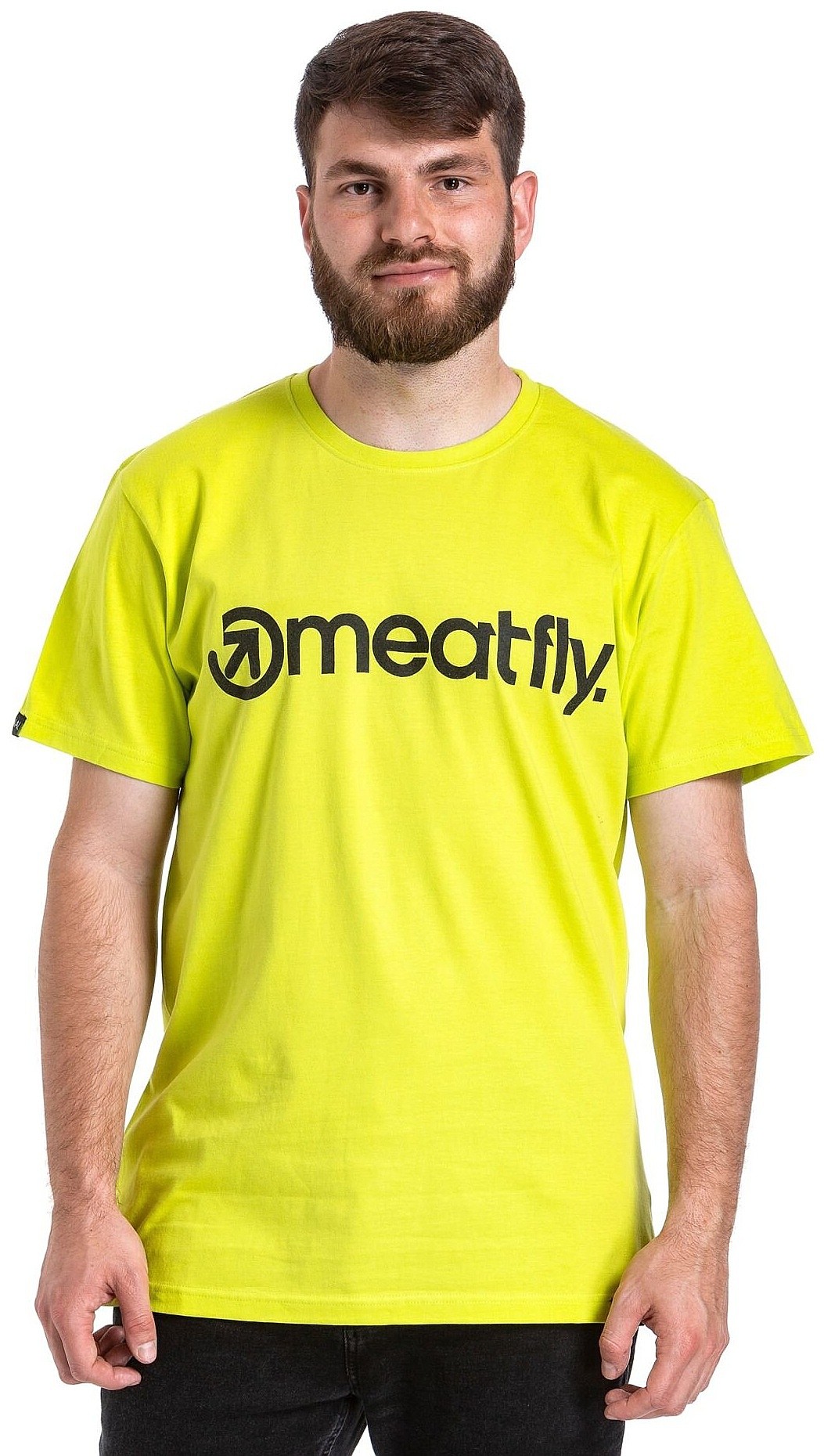 T-shirt Meatfly MF Logo - Safety Yellow