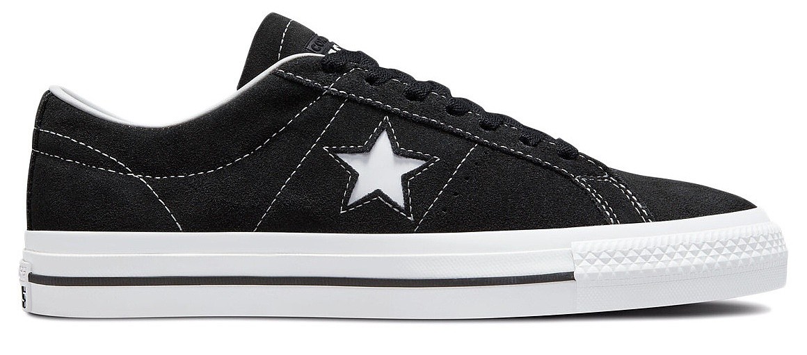 chaussures Converse Cons One Star Pro Suede OX - 171327/Black/Black/White
