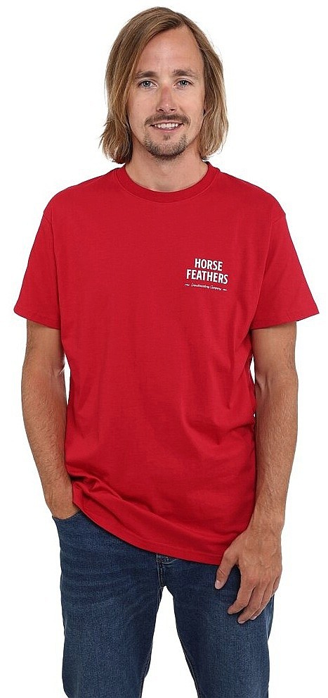 рубашка Horsefeathers Mountain Skull - True Red - men´s