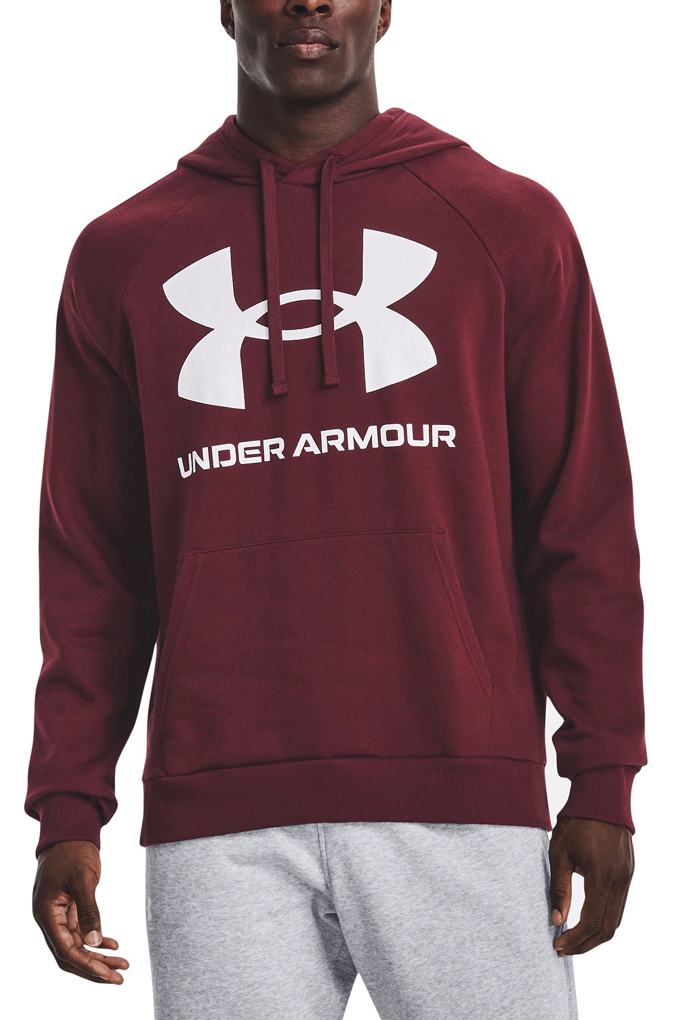 кофта Under Armour Rival Fleece Big Logo - 690/Chestnut Red/Onyx White - men´s