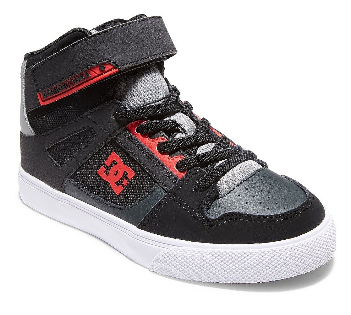 buty dziecięce DC Pure High-Top EV - XKRK/Black/Red/Black
