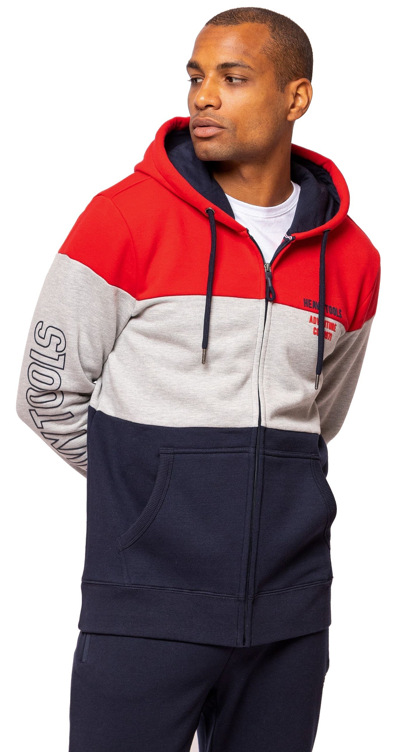 sweat-shirt Heavy Tools Spiral Zip - Red - men´s