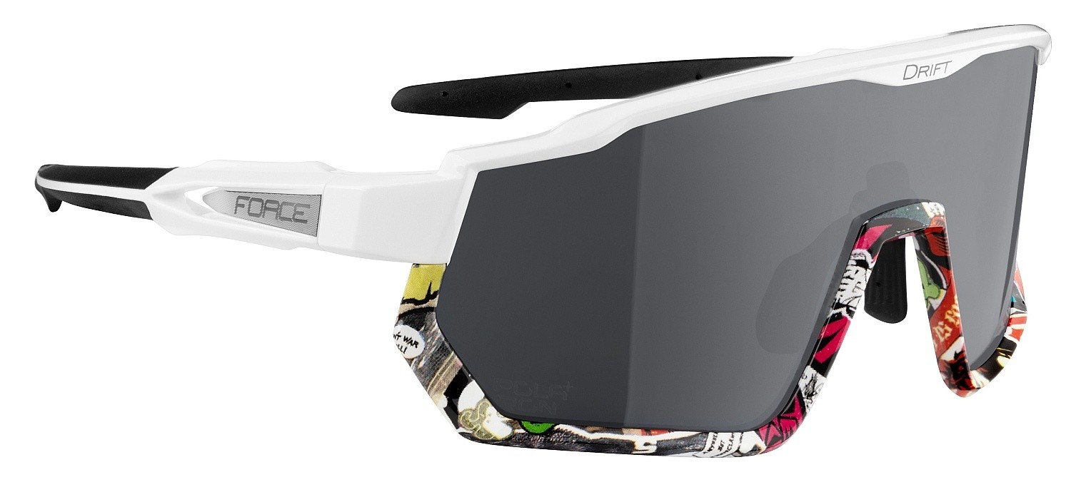 des lunettes FORCE Drift - White Vivid/Grey Polarized