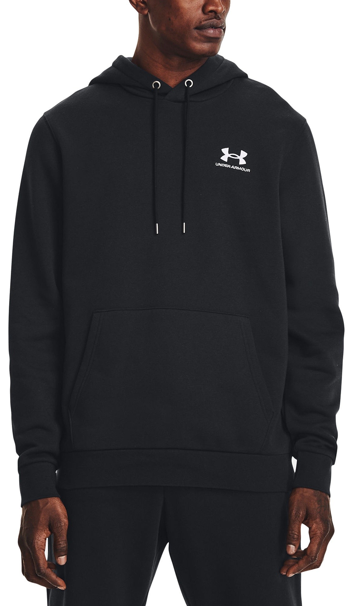 sweat-shirt Under Armour Essential Fleece - 001/Black/White - men´s