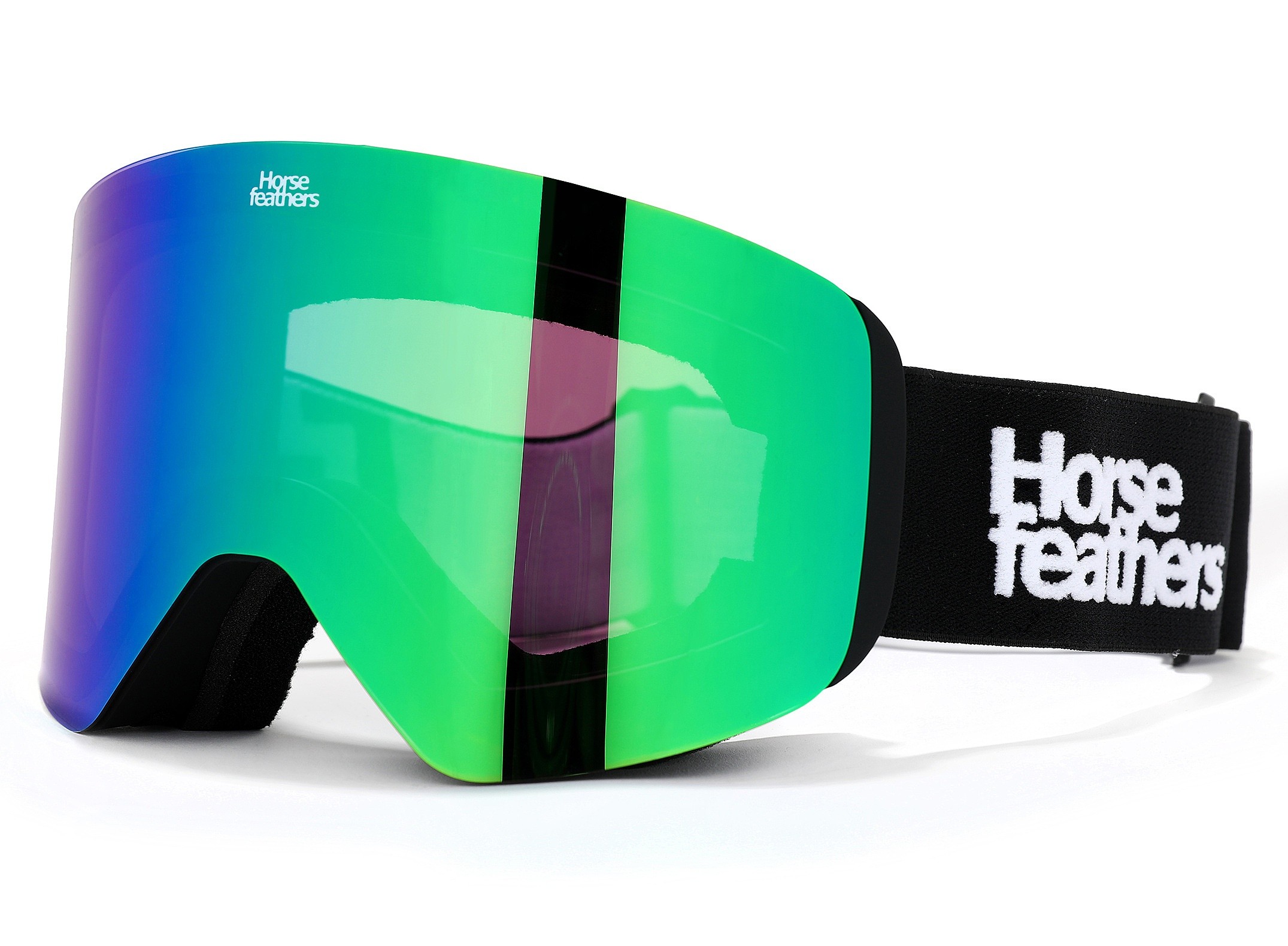 Brille Horsefeathers Colt - Black/Mirror Green - men´s