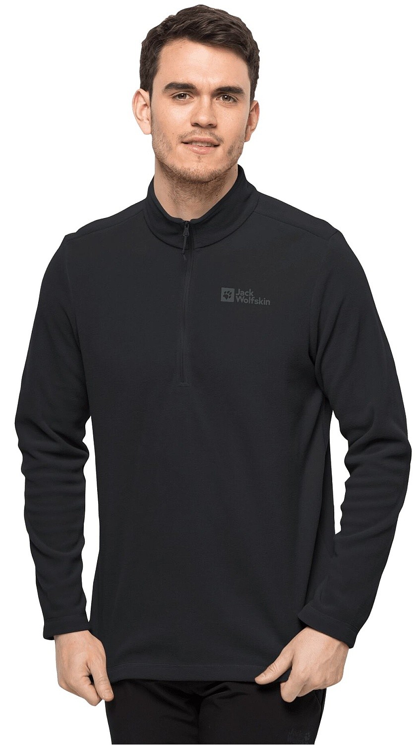 sweat-shirt Jack Wolfskin Taunusz HZ - Black - men´s