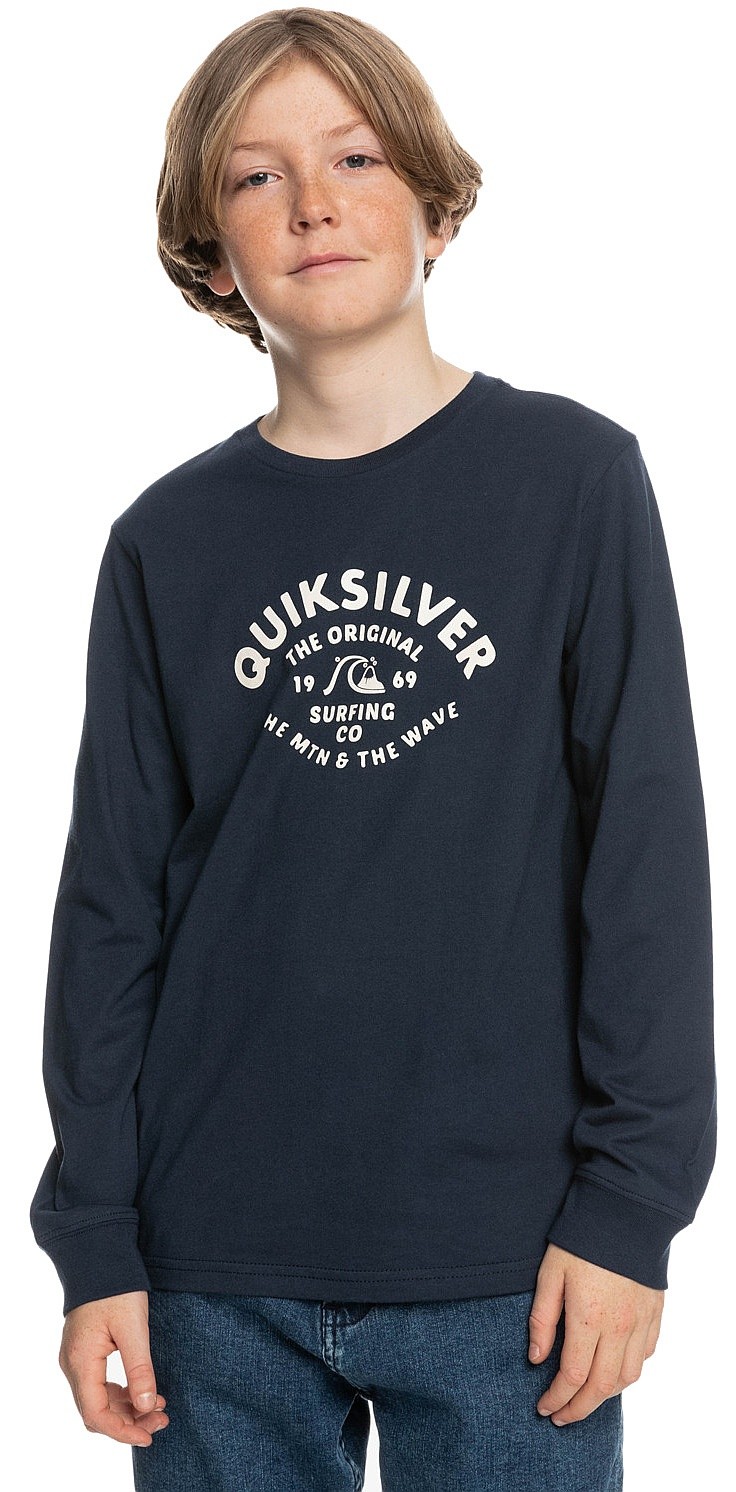 tricou Quiksilver Script Talk LS - BYJ0/Navy Blazer - boy´s