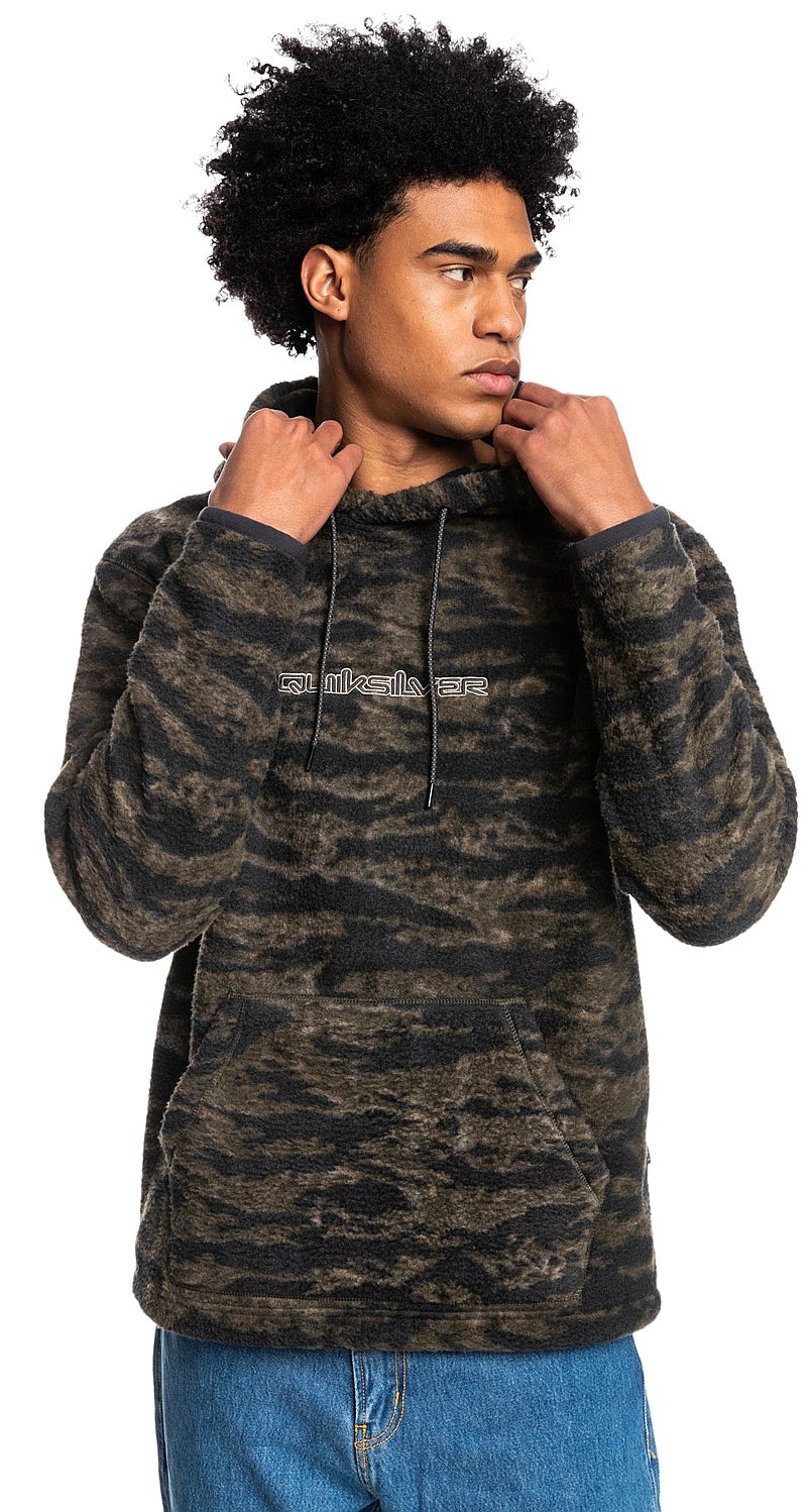 Sweatshirt Quiksilver Clean Coasts Aop - CRE8/Grape Leaf Tiger Camo - men´s