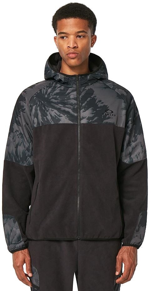 Sweatshirt Oakley Wanderlust Zip - Black/Mountain TD Print - men´s