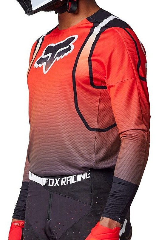 trøje Fox 360 Vizen Jersey LS - Fluo Red - men´s