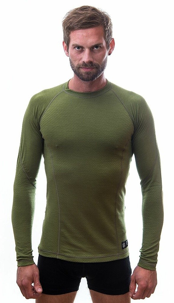 tričko Sensor Merino DF LS - Safari Green