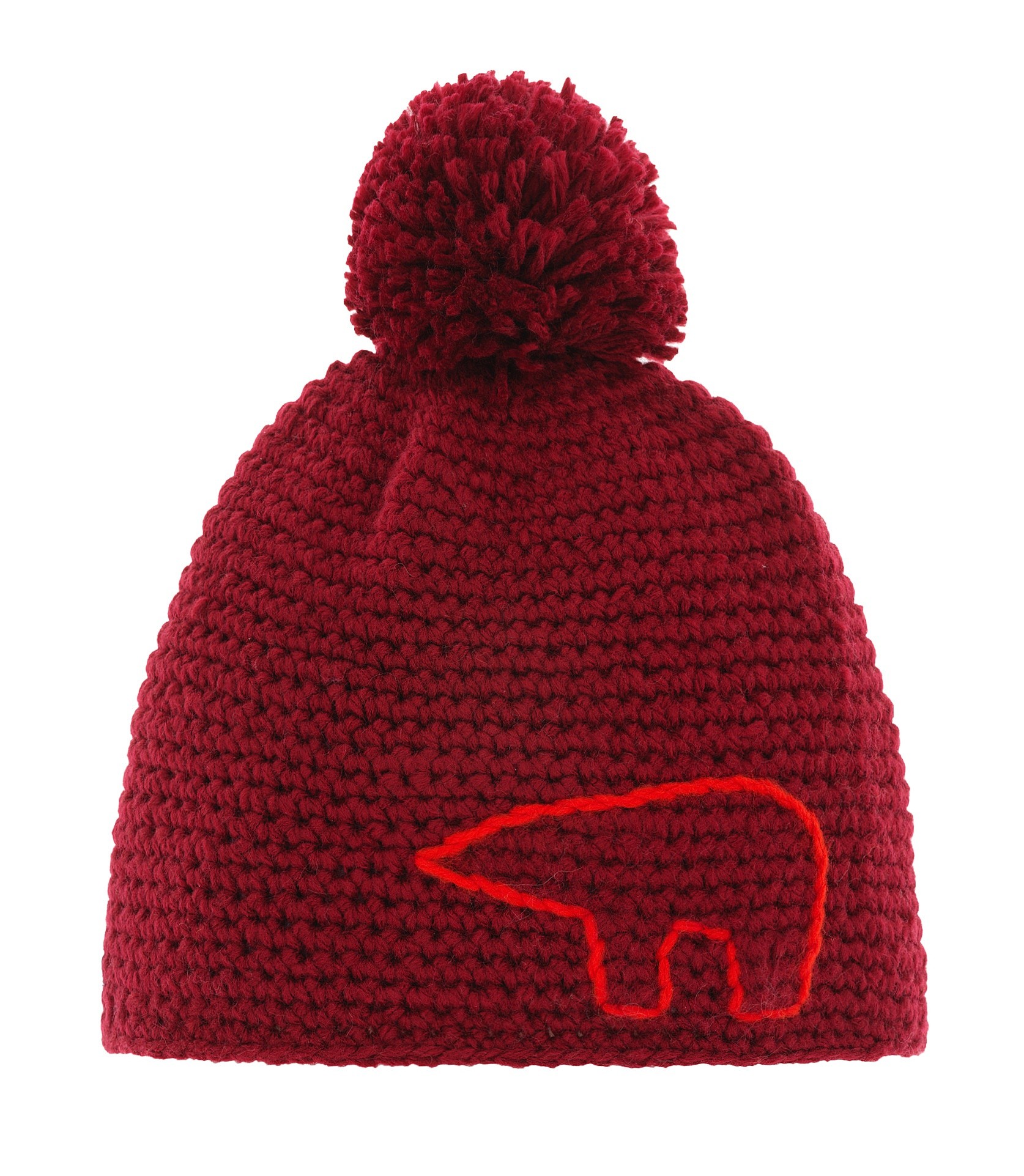 čiapka Eisbär Jay Pompon MÜ - 243/Burgund/Stick Pom/Fiery Red