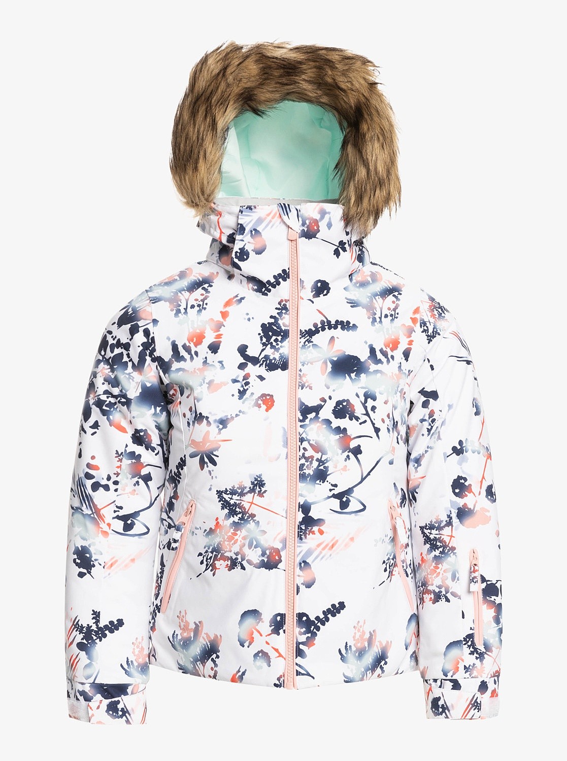 куртка Roxy Jet Ski - WBB4/Bright White Tropical Cyanotyp - girl´s