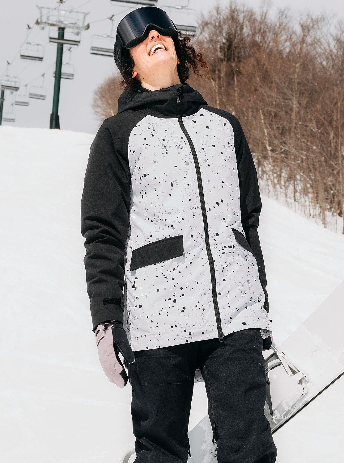 kurtka Burton Lalik 2L - Stout White Spatter/True Black