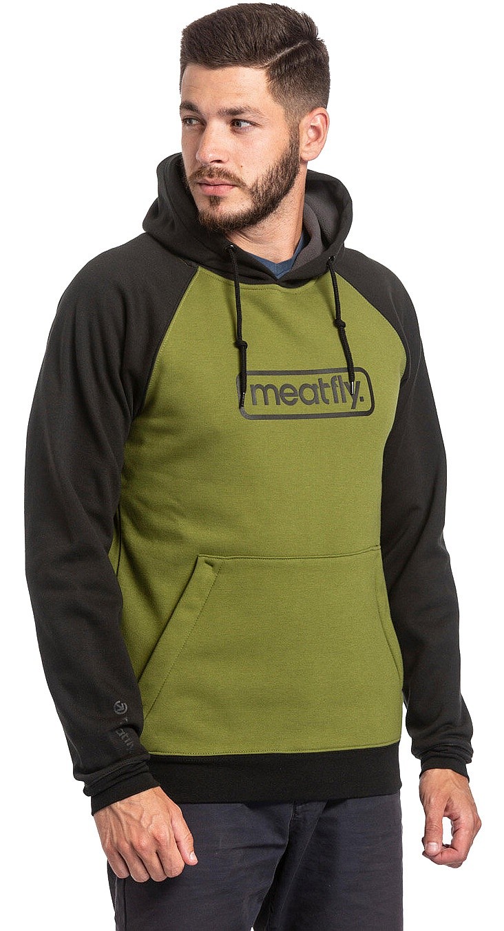 Sweatshirt Meatfly Gravel - Calla Green/Black - men´s