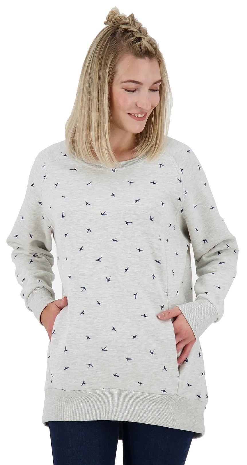 sweat-shirt ALIFE AND KICKIN Helen B - Cloudy Melange - women´s