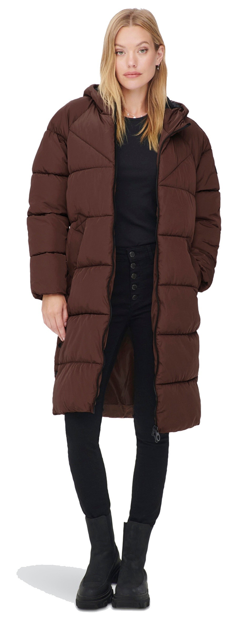 пальто ONLY Amanda Long Puffer - Chestnut - women´s