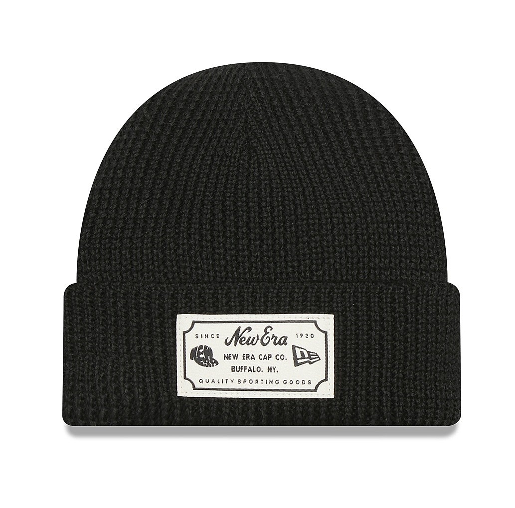 шляпа New Era Patch Short Cuff Branded - Black - men´s