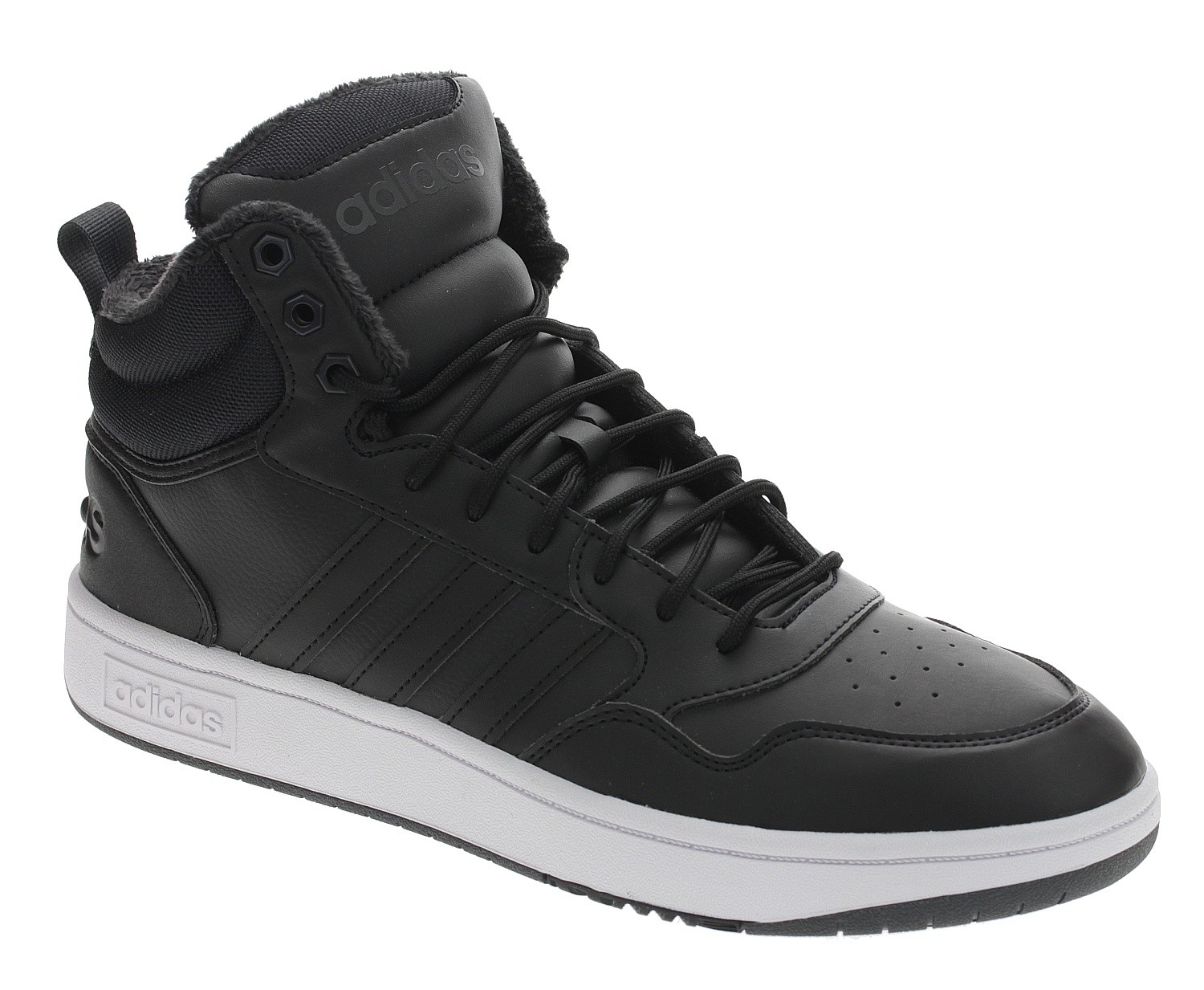 sko adidas Performance Hoops 3.0 Mid Winterzed - Core Black/Core Black/White - men´s
