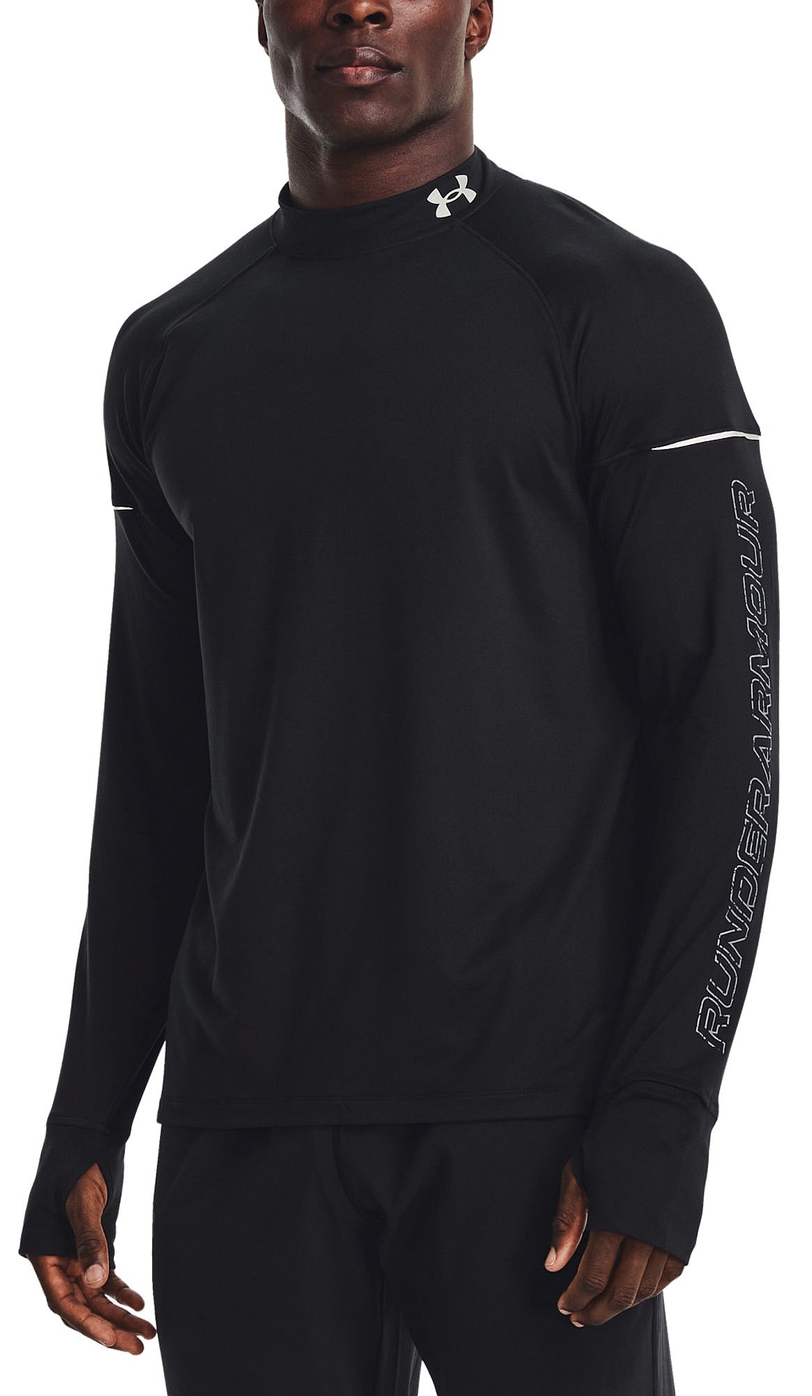рубашка Under Armour OutRun The Cold LS - 001/Black/Reflective - men´s