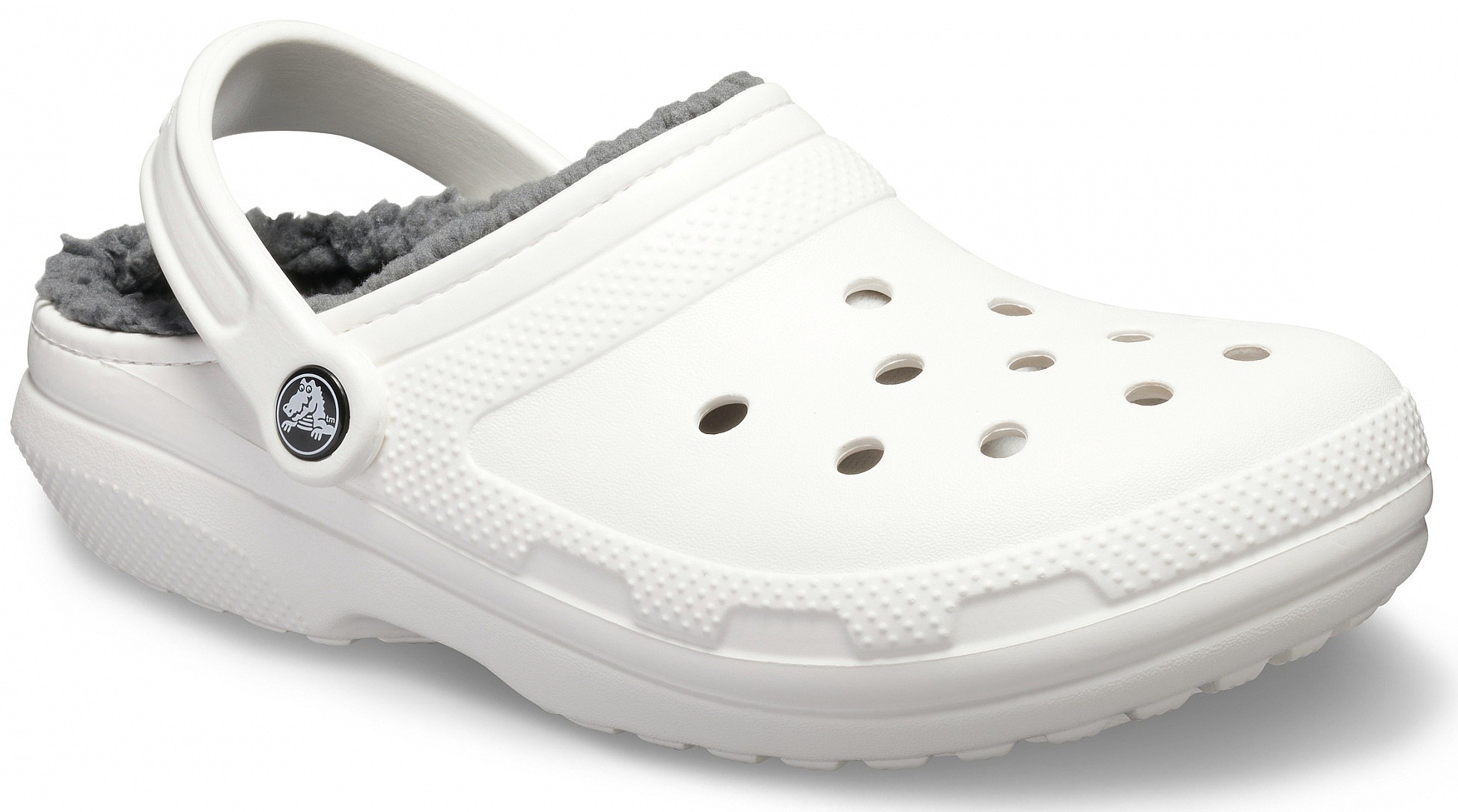 scarpe Crocs Classic Lined Clog - White/Grey