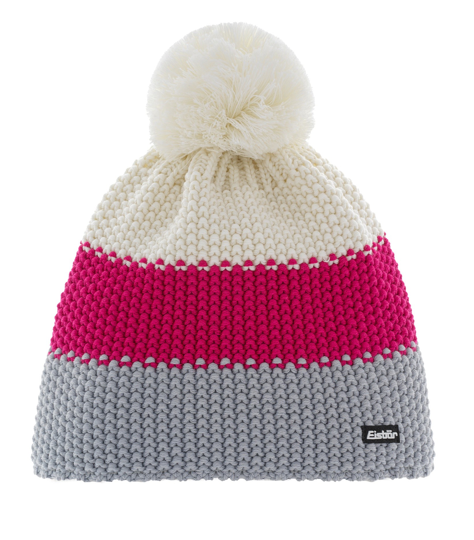 čiapka Eisbär Star Pompon MÜ RL - 106/Hell Grau/Pitti Pink/Milk