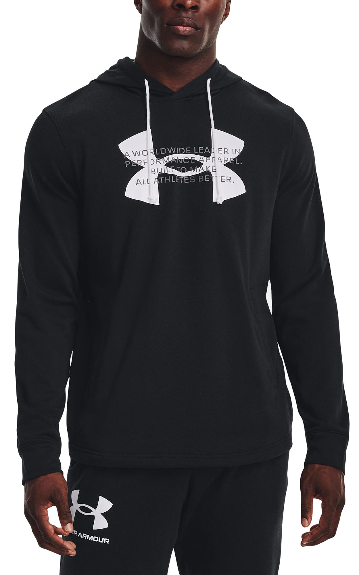 Sweatshirt Under Armour Rival Terry Logo - 001/Black/Pitch Gray - men´s
