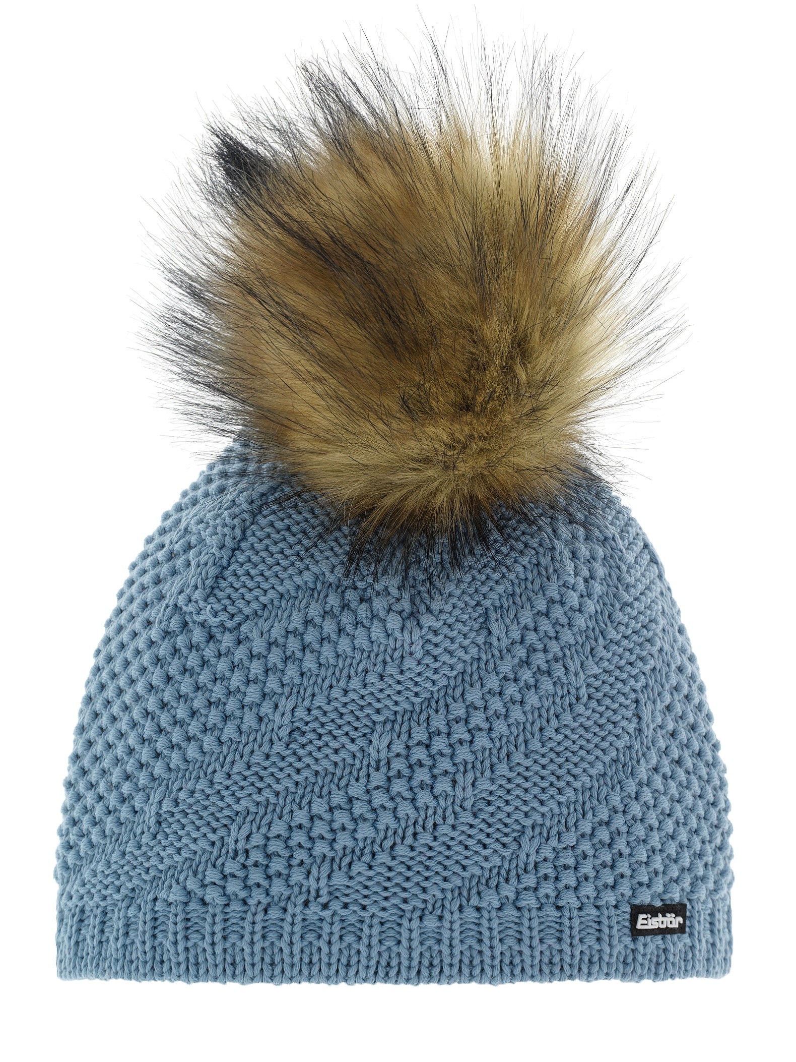 Eisbär Focus Lux MÜ Berretto Donna In Lana Merino Con Pompon: Caldo, Morbido E Alla Moda! Grigio/Bianco - 3