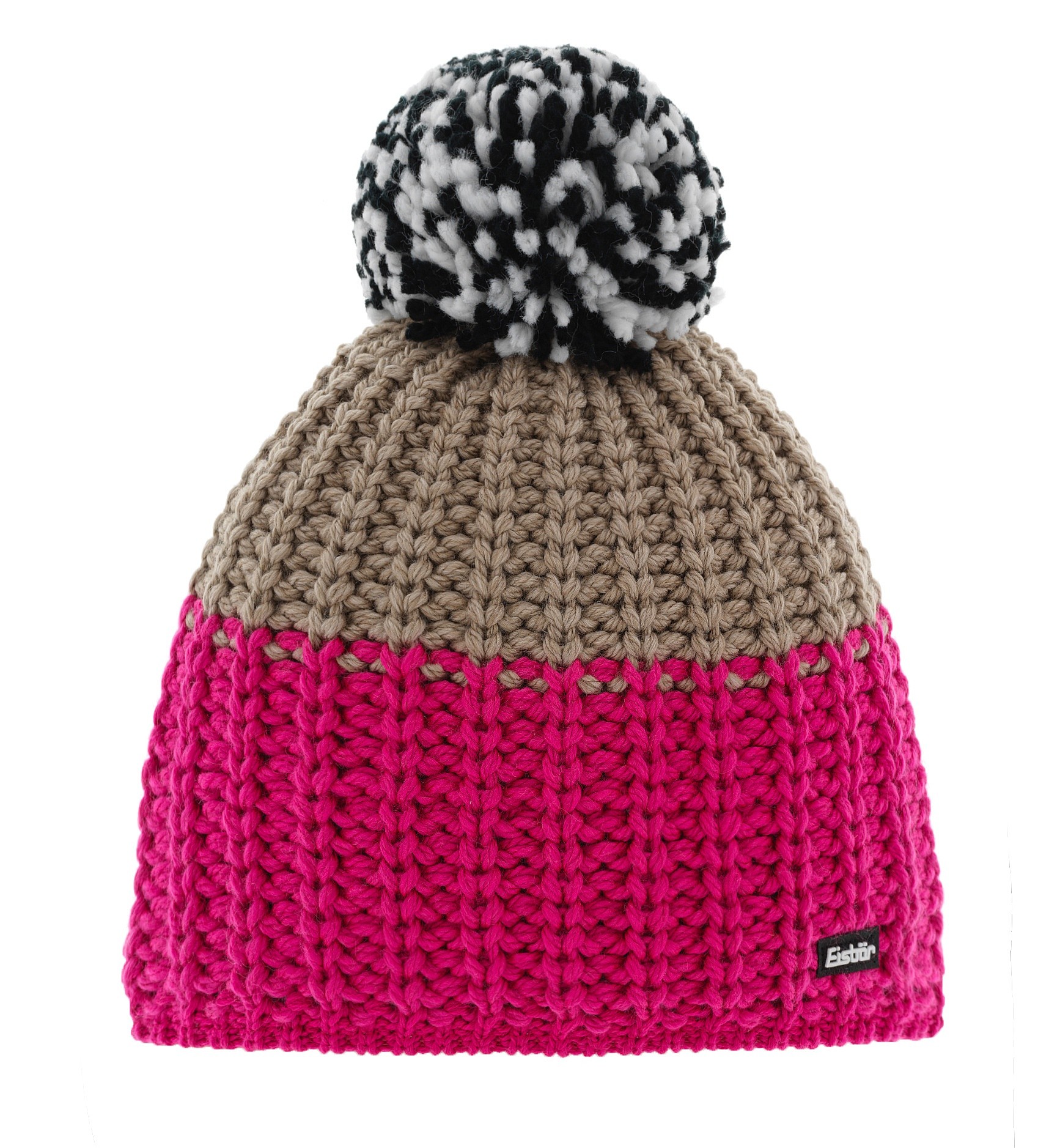 čiapka Eisbär Refocus Pompon MÜ - 442/Pitti Pink/Beigemele