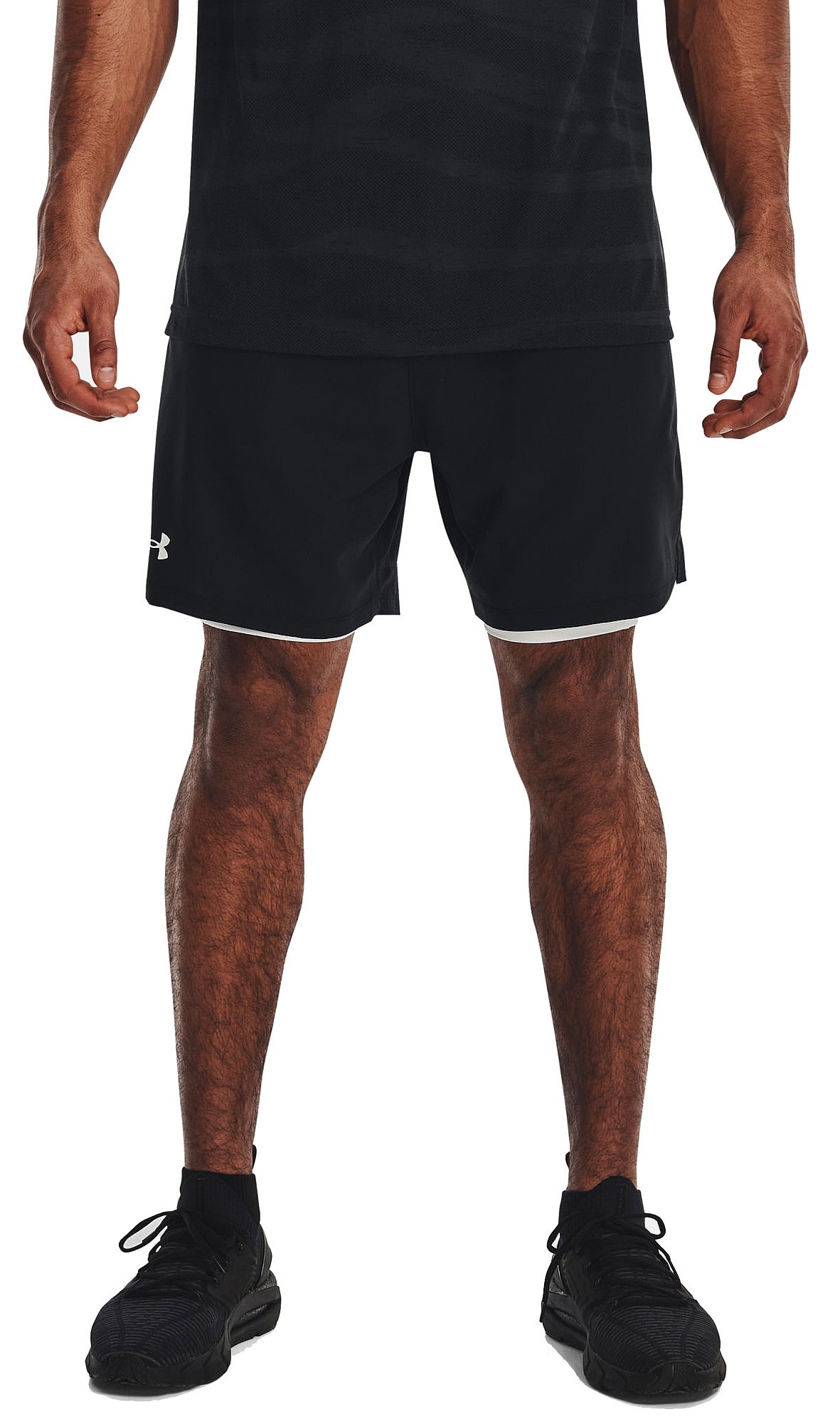 spodenki Under Armour Vanish Woven 2in1 Sts - 001/Black/White