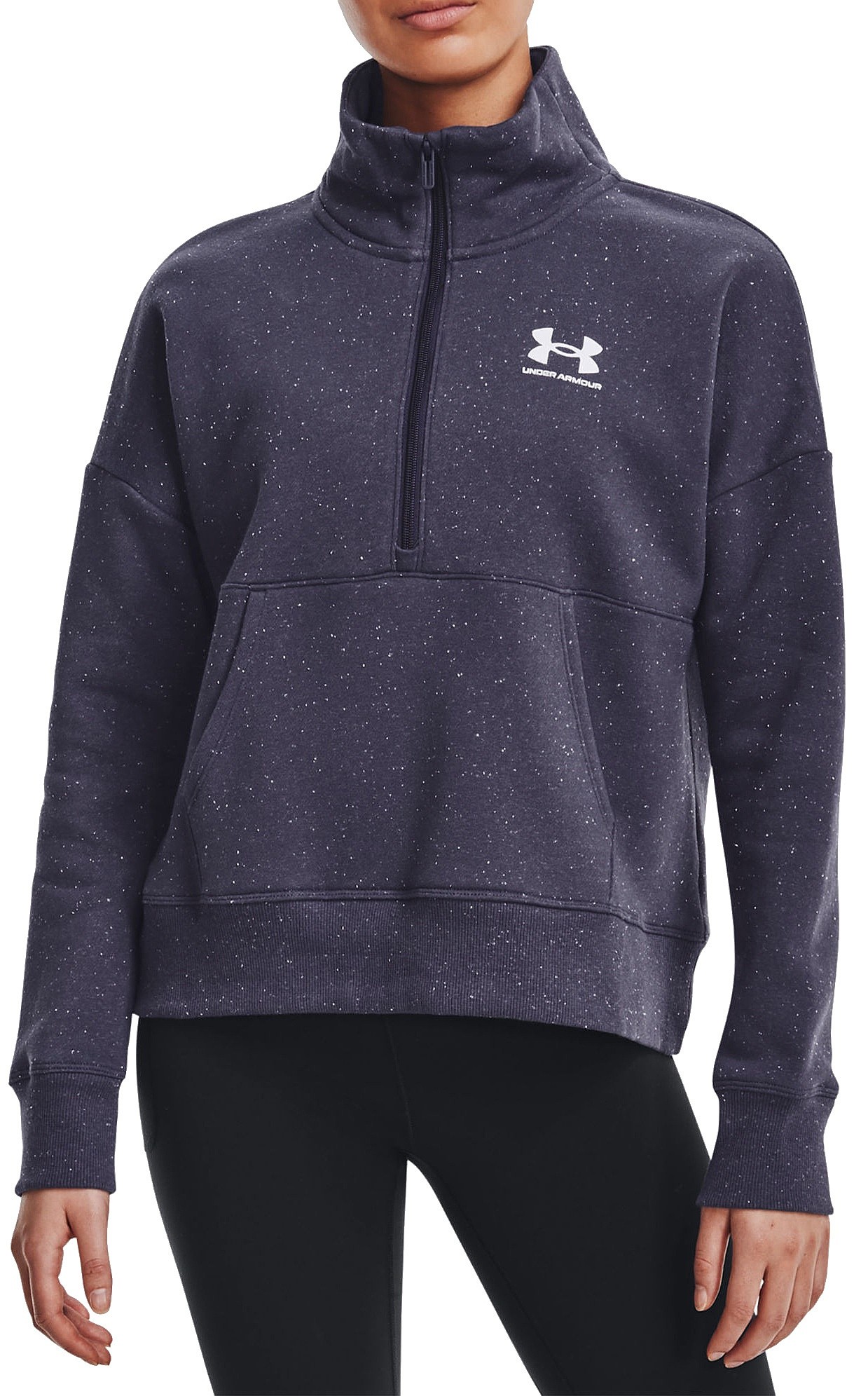 Sweatshirt Under Armour Rival Fleece - 558/Tempered Steel/White - women´s