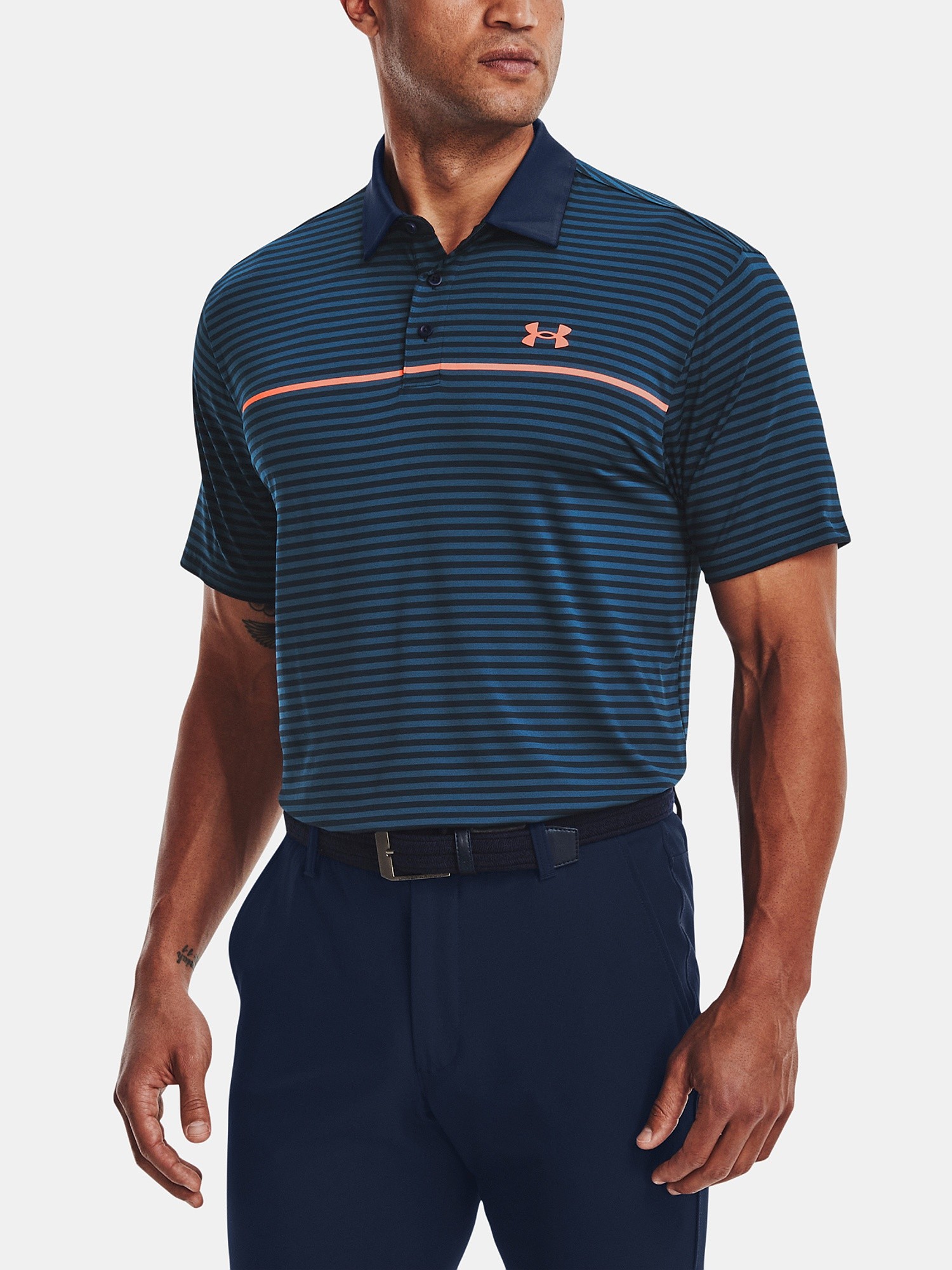 tričko Under Armour Playoff 2.0 Polo - Academy/Petrol Blue