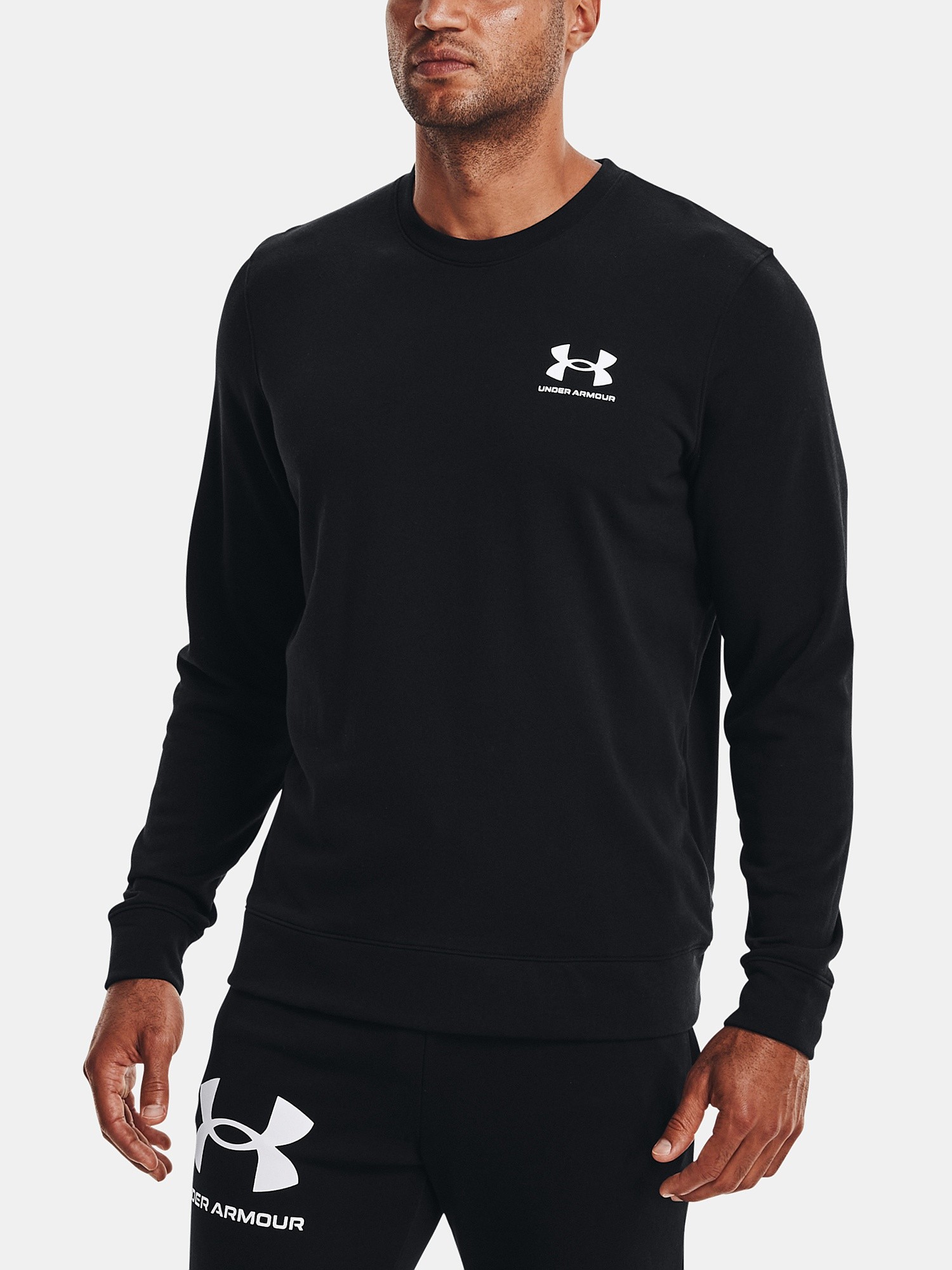 sudadera Under Armour Rival Terry LC Crew - Black - men´s