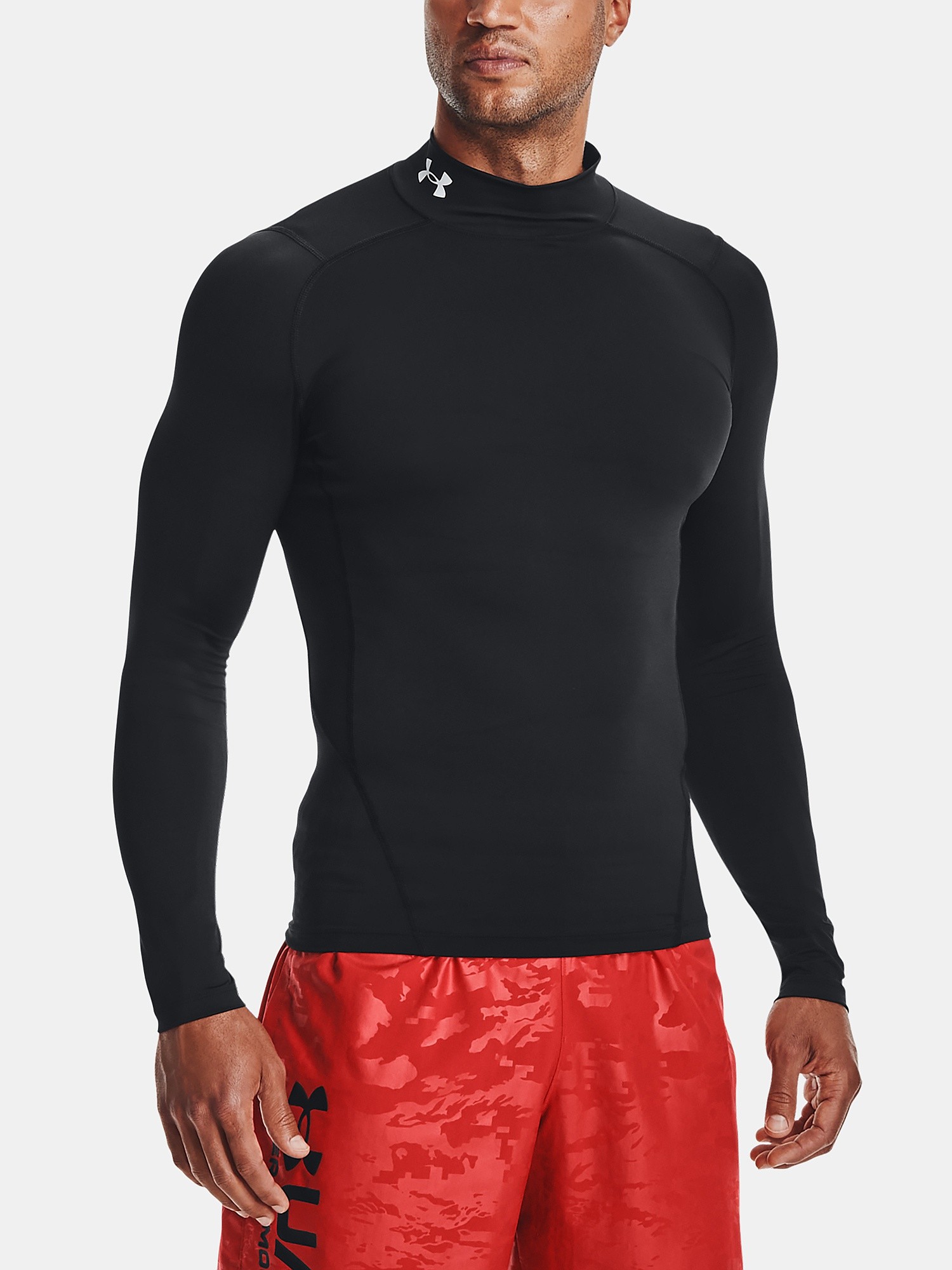 рубашка Under Armour HeatGear Armour Compression Mock  LS - Black - men´s