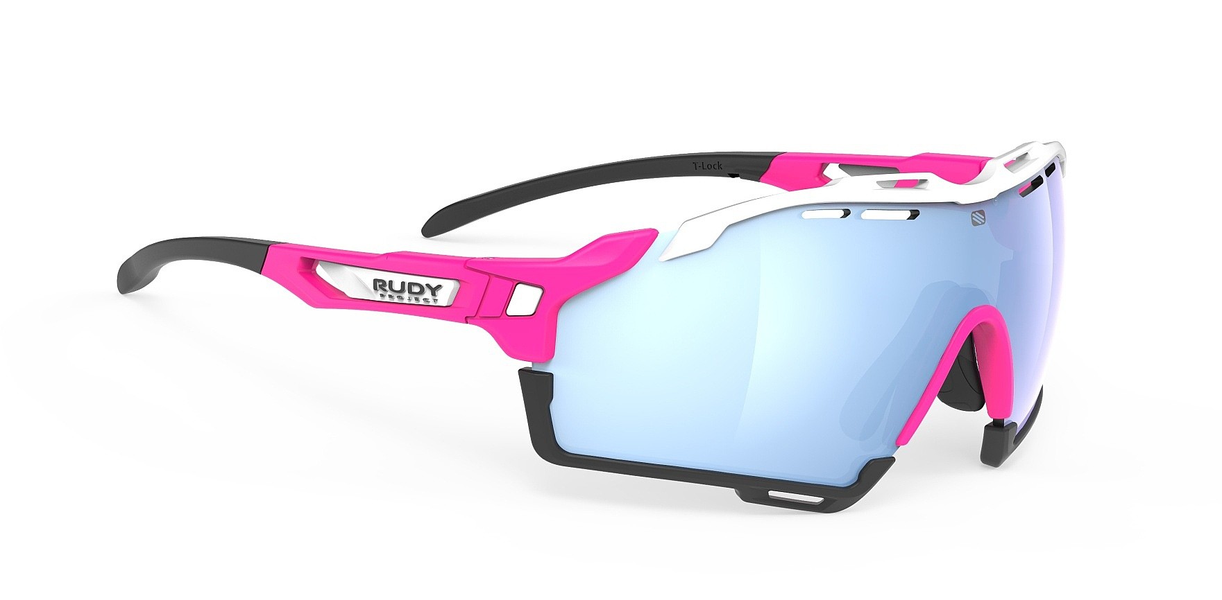 des lunettes Rudy Project Cutline - Pink Fluo/Multilaser Ice