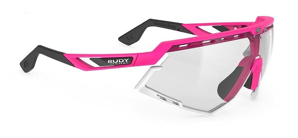 des lunettes Rudy Project Defender - Pink Fluo/White/Photochromatic