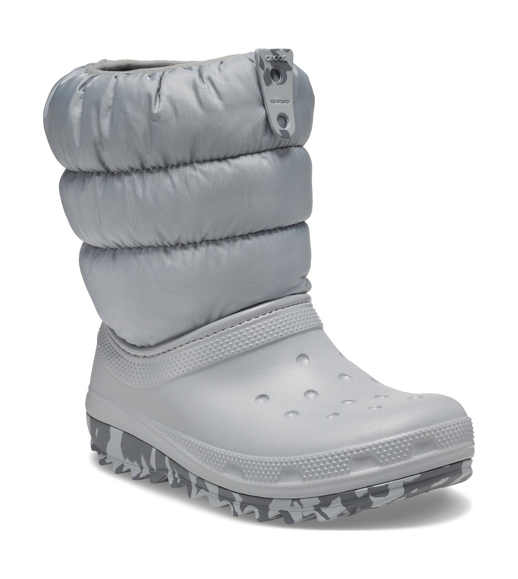 sko Crocs Classic Neo Puff Boot K - Light Grey - unisex junior