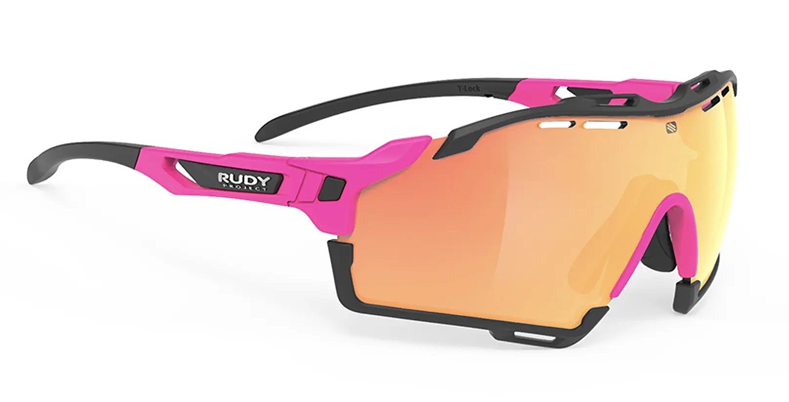 des lunettes Rudy Project Cutline - Pink Fluo/Multilaser Orange