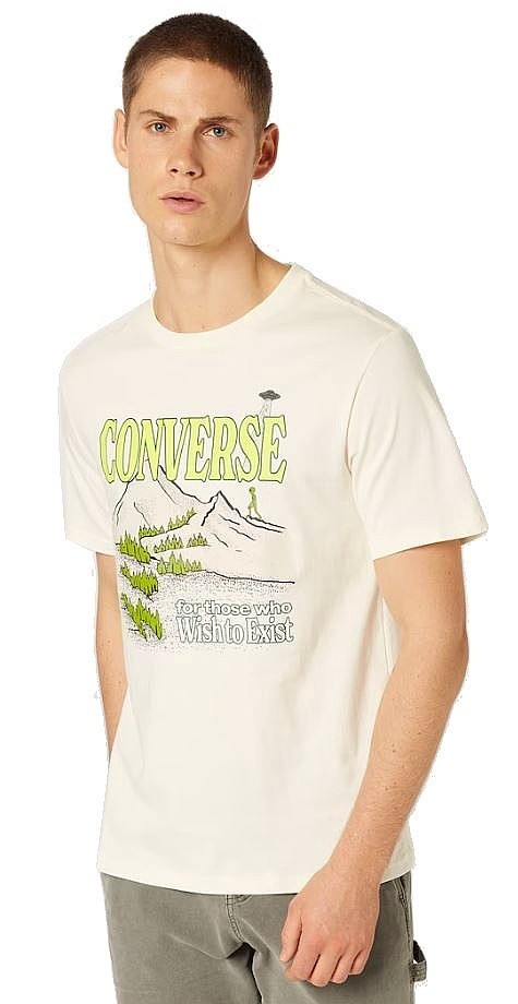 T-Shirt Converse Alien Mountain Graphic/10023998 - A01/Egret - men´s