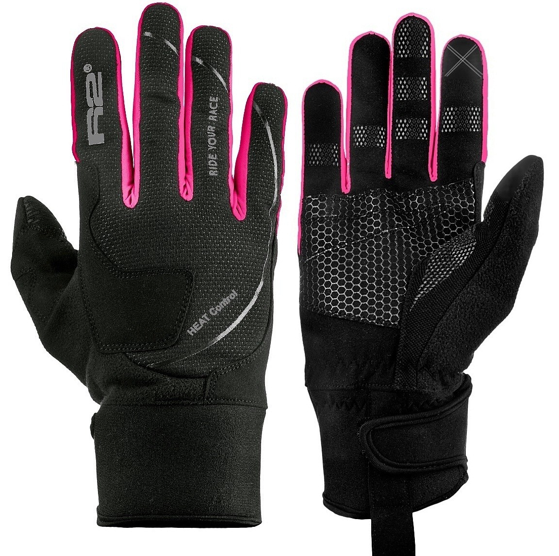 перчатки R2 Blizzard - ATR03F/Black/Neon Pink - women´s