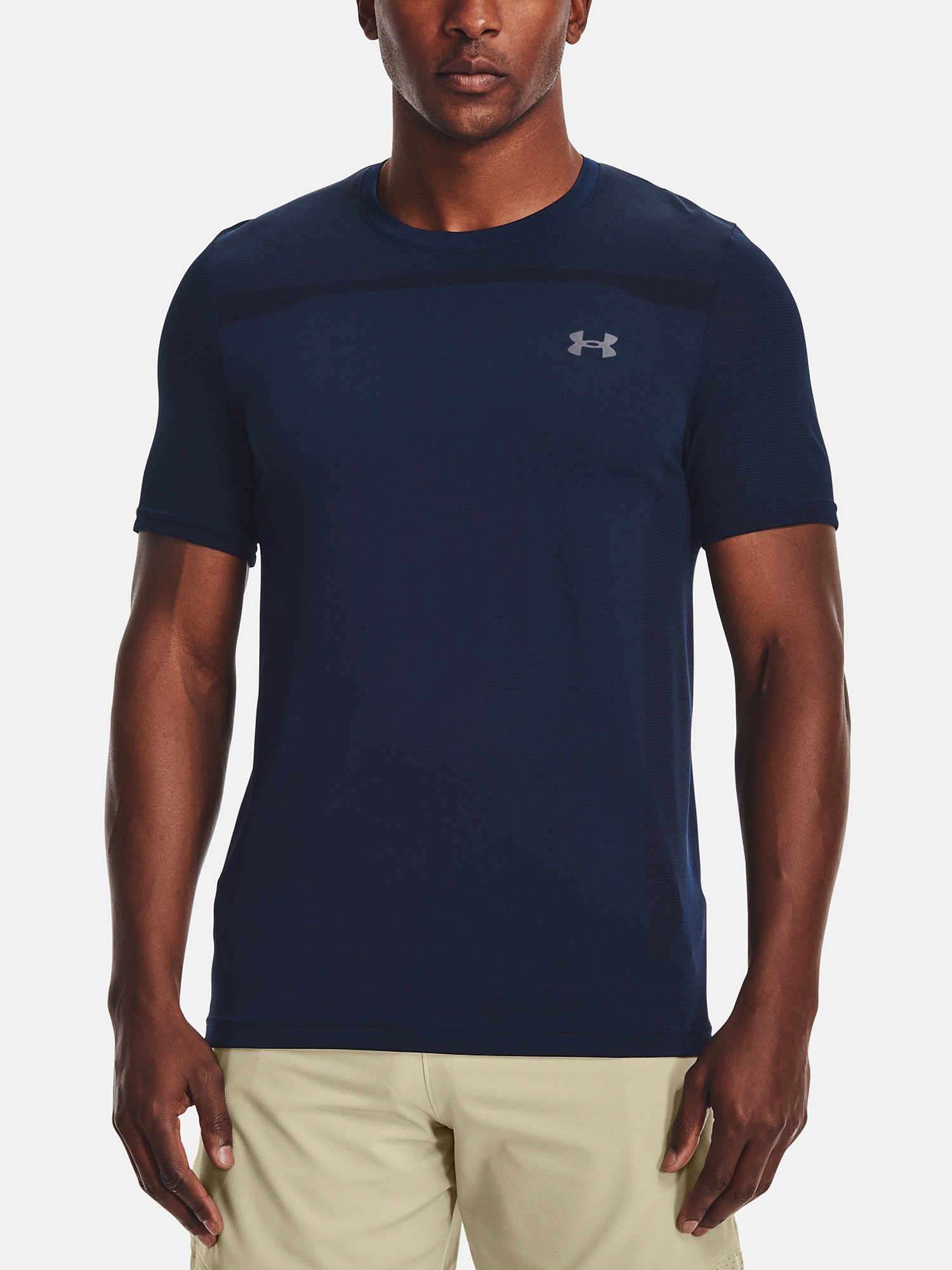 shirts Under Armour Seamless - Academy/Mod Gray - men´s
