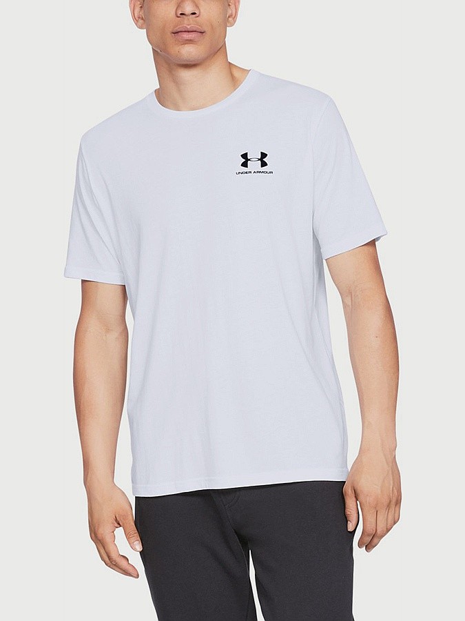 T-shirt Under Armour Sportstyle Left Chest - White/Black - men´s