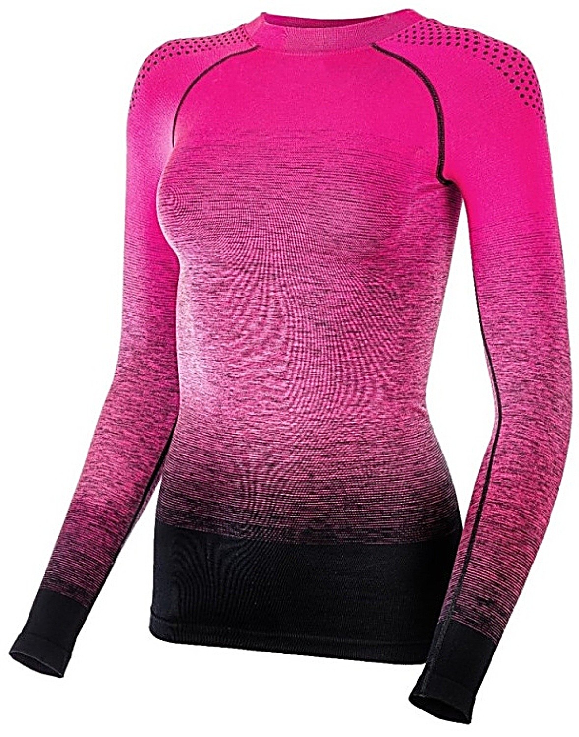 T-shirt R2 Musa LS - ATF206A/Black/Pink - women´s